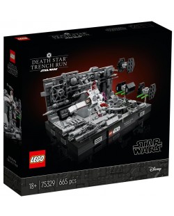 Konstruktor Lego Star Wars - Diorama leta do okna Death Star (75329)